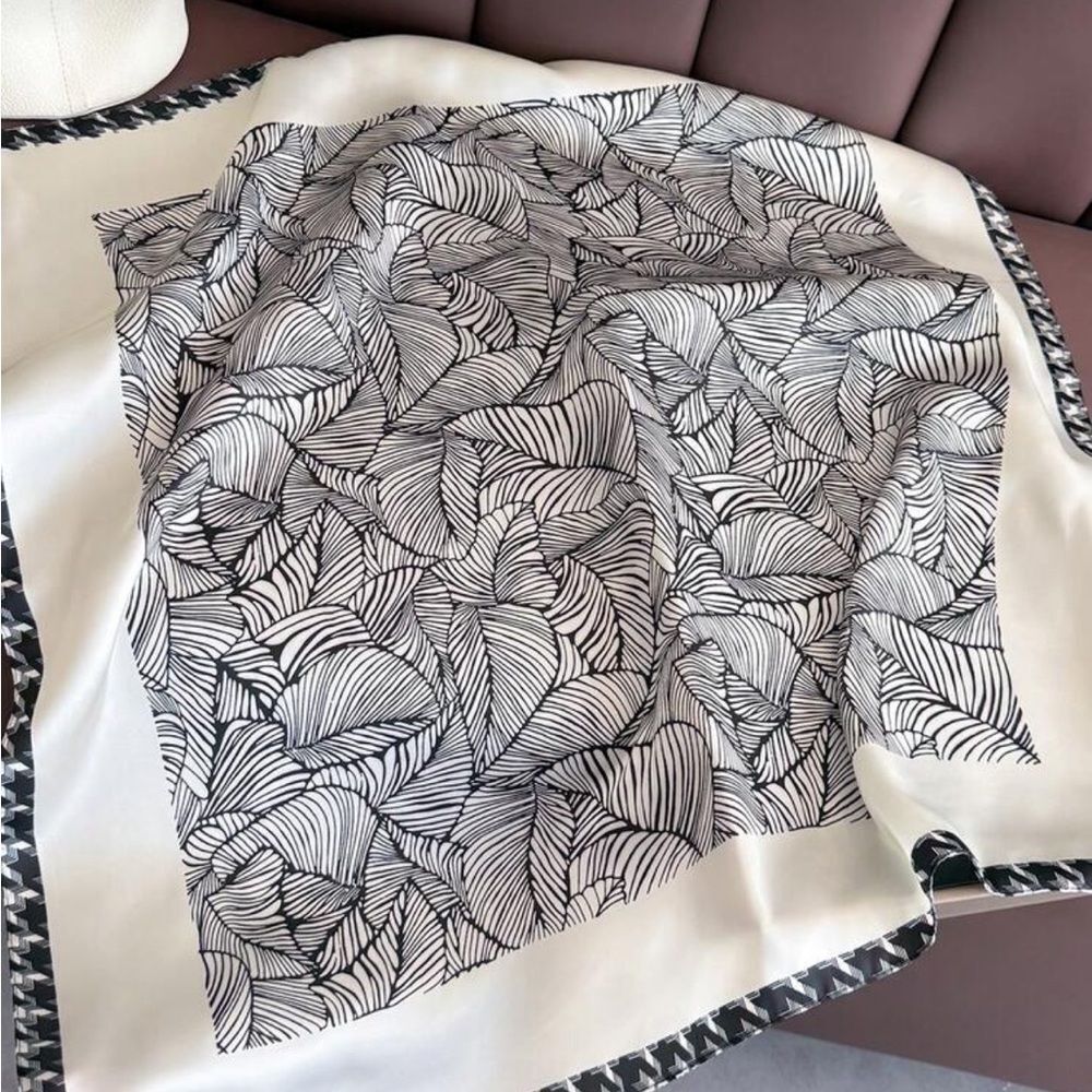Striped leaf scarf S71